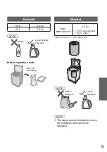 Preview for 15 page of Panasonic NA-F100A9 Operating & Installation Instructions Manual