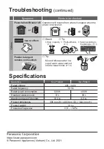 Preview for 32 page of Panasonic NA-F100A9 Operating & Installation Instructions Manual