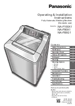 Preview for 1 page of Panasonic NA-F100X1 Operating Instructions Manual