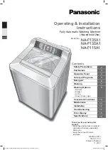 Preview for 1 page of Panasonic NA-F115A1 Operating & Installation Instructions Manual