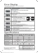 Preview for 16 page of Panasonic NA-F115A1 Operating & Installation Instructions Manual