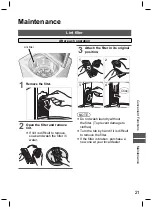 Предварительный просмотр 21 страницы Panasonic NA-F115A5 Operating & Installation Instructions Manual