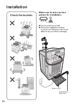 Предварительный просмотр 24 страницы Panasonic NA-F12AR1 Operating & Installation Instructions Manual