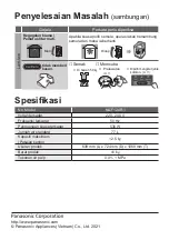 Предварительный просмотр 64 страницы Panasonic NA-F12AR1 Operating & Installation Instructions Manual