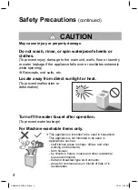 Preview for 4 page of Panasonic NA-F130A5 Operating & Installation Instructions Manual