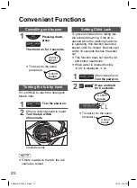 Preview for 20 page of Panasonic NA-F130A5 Operating & Installation Instructions Manual