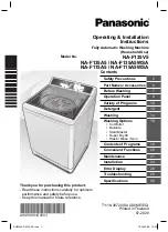 Panasonic NA-F135A5WSA Operating & Installation Instructions Manual preview