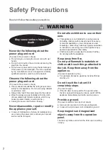 Preview for 2 page of Panasonic NA-F150A3 Operating & Installation Instructions Manual