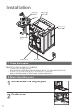 Preview for 12 page of Panasonic NA-F150A3 Operating & Installation Instructions Manual