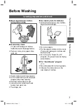 Предварительный просмотр 7 страницы Panasonic NA-F150A5WSA Operating & Installation Instructions Manual