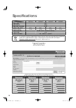Panasonic NA-F62H3 Operating Instructions & Installation Instructions preview