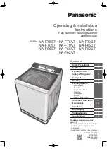 Panasonic NA-F62V7 Operating & Installation Instructions Manual preview