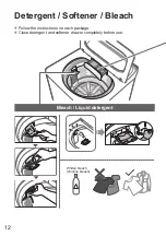 Предварительный просмотр 12 страницы Panasonic NA-F70A9 Operating & Installation Instructions Manual