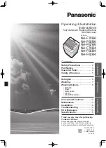 Preview for 1 page of Panasonic NA-F70B6 Operating & Installation Instructions Manual