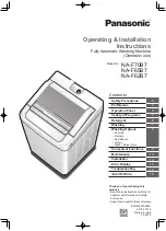 Preview for 1 page of Panasonic NA-F70B7 Operating & Installation Instructions Manual