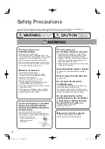 Preview for 3 page of Panasonic NA-F70H3 Operating Instructions & Installation Instructions