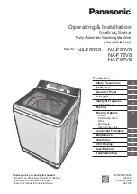 Preview for 1 page of Panasonic NA-F80S8 Operating & Installation Instructions Manual