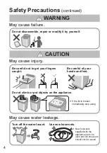 Preview for 4 page of Panasonic NA-F85AR1 Operating & Installation Instructions Manual