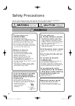 Предварительный просмотр 2 страницы Panasonic NA-F953B Operating Instructions & Installation Instructions