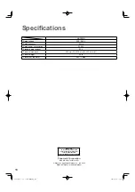 Предварительный просмотр 16 страницы Panasonic NA-F953H Operating Instructions & Installation Instructions