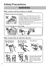 Предварительный просмотр 2 страницы Panasonic NA-FD10V1 Operating & Installation Instructions Manual