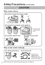 Предварительный просмотр 4 страницы Panasonic NA-FD10V1 Operating & Installation Instructions Manual