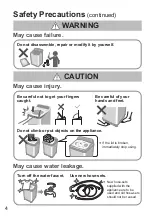 Предварительный просмотр 4 страницы Panasonic NA-FD10X1 Operating & Installation Instructions Manual