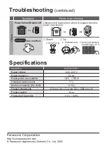 Preview for 32 page of Panasonic NA-FD12VR1 Operating & Installation Instructions Manual