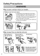 Preview for 2 page of Panasonic NA-FD135Z3 Operating & Installation Instructions Manual