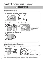 Preview for 4 page of Panasonic NA-FD135Z3 Operating & Installation Instructions Manual