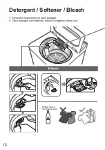 Предварительный просмотр 12 страницы Panasonic NA-FD13X1 Operating & Installation Instructions Manual