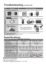 Предварительный просмотр 32 страницы Panasonic NA-FD13X1 Operating & Installation Instructions Manual