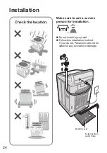 Предварительный просмотр 24 страницы Panasonic NA-FD15X1 Operating & Installation Instructions Manual