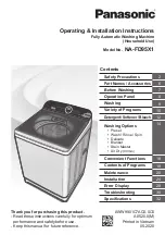 Panasonic NA-FD95X1 Operating & Installation Instructions Manual preview