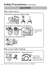 Предварительный просмотр 4 страницы Panasonic NA-FD95X1 Operating & Installation Instructions Manual