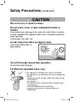 Preview for 4 page of Panasonic NA-FS16V5SSA Operating & Installation Instructions Manual