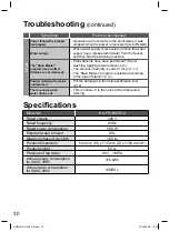 Preview for 30 page of Panasonic NA-FS16V5SSA Operating & Installation Instructions Manual