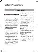 Предварительный просмотр 2 страницы Panasonic NA-FS95A1WAU Operating & Installation Instructions Manual