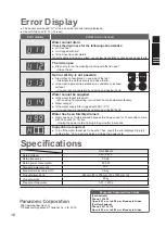 Preview for 16 page of Panasonic NA-FS95G2 Operating & Installation Instructions Manual