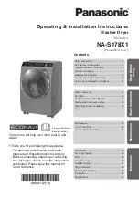 Panasonic NA-S178X1 Operating & Installation Instructions Manual preview