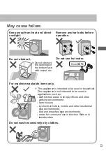 Предварительный просмотр 5 страницы Panasonic NA-V10FG2 Operating & Installation Instructions Manual