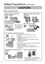 Preview for 6 page of Panasonic NA-V10FR1 Operating & Installation Instructions Manual