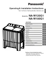 Preview for 1 page of Panasonic NA-W100G1 Operating & Installation Instructions Manual