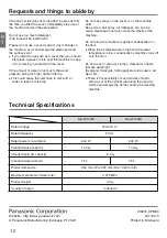 Preview for 12 page of Panasonic NA-W100G1 Operating & Installation Instructions Manual