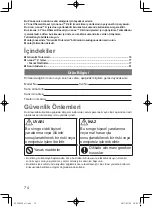 Предварительный просмотр 74 страницы Panasonic nanoe CZ-CNEXU1 Operating Instructions Manual