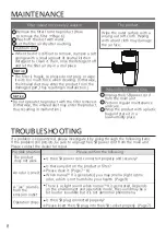 Preview for 8 page of Panasonic Nanoe X F-GPT01D Operating Instructions Manual