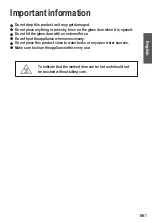 Preview for 7 page of Panasonic NB-H3203 Operating Instructions Manual