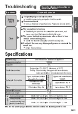 Предварительный просмотр 21 страницы Panasonic NB-H3203 Operating Instructions Manual