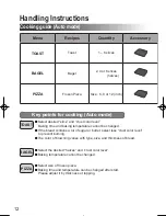 Preview for 12 page of Panasonic NB-W250 Operating Instructions Manual