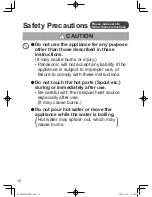 Preview for 12 page of Panasonic NC-DK1 Operating Instructions Manual